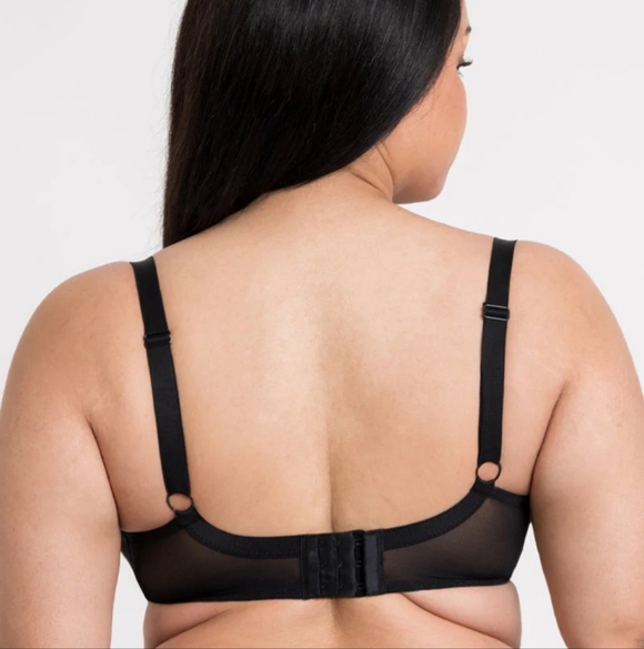 NEW Curvy Kate Lifestyle Plunge Sheer Mesh Black Bra Sz 38G (UK 38F) Lingerie - Picture 6 of 11